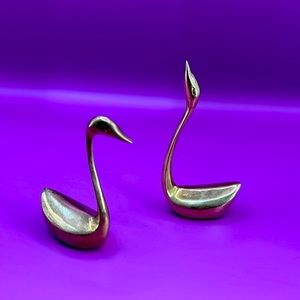 Vintage set of miniature swans.